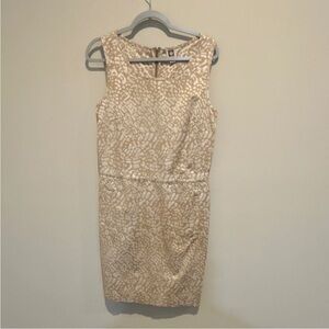 Anne Klein Cream Patterned Dress